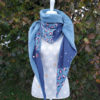 maxi écharpe triangulaire chaude bleue