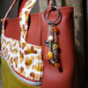 sac cadence autumn grahou bijoux de sac couleurs chaudes rouille panthère fleuri grande contenance, multi-poches fermé par zip pièce unique