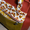 sac cadence autumn grahou détail poche extérieure couleurs chaudes rouille panthère fleuri grande contenance, multi-poches fermé par zip pièce unique