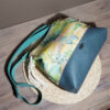 sac seau bucket oasis corail et pétrole avec bandoulière couché
