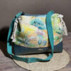 sac seau bucket oasis corail et pétrole avec bandoulière face