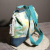 sac seau bucket oasis corail et pétrole avec bandoulière profil cordage