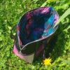 sac rosalie crépuscule cabas zippé noir et violet palmier doublure