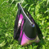 sac rosalie crépuscule cabas zippé noir et violet palmier profil