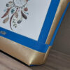 sac cabas gold dreamcatcher détails textiles bleu doré contrastant féminin et élégant fait main pièce unique création francaise