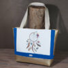 sac cabas gold dreamcatcher face bleu doré contrastant féminin et élégant fait main pièce unique création francaise
