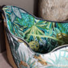sac karola birdy doublure poche zippée noir vert doré féminin et élégant dentelle glamour printanier pièce unique fait main artisan d'art