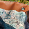 sac cabas Maldive poche bleu fauve motifs coraux estival vacances pièce unique createur francais