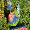 sac yanna fond marin profil vert et bleu poisson vacances estival pièce unique createur francais