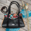 sac séraphin nippon face noir coloris éclatants raffiné compact féminin pièce unique sac bandoulière simili coton designer citadin artisan d'art sac créateur
