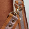 sac karola louane détails bouclerie automne rose poudré velours fauve moutarde simili velours artian d'art pièce unique créateur