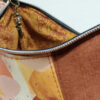 sac karola louane détails couture automne rose poudré velours fauve moutarde simili velours artian d'art pièce unique créateur