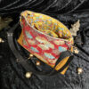 sac camelia shalimar rouge doublure doré ginkgo bandoulière chic élégant créateur artisan d'art