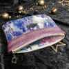 trousse zippée becool hanaé ouvert rose violet simili coton créateur artisan d'art