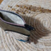 porte monnaie tikiti lagon1 intérieur suédine kaki velours imprimé accessoire pratique zippé