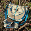 sac shiva lagon face avec maho et jelly2 or vielli taupe turquoise besace à rabat pratique et élégant pièce unique sac créateur pour femme