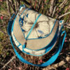 sac shiva lagon face or vielli taupe turquoise besace à rabat pratique et élégant pièce unique sac créateur pour femme