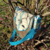 sac shiva lagon profil or vielli taupe turquoise besace à rabat pratique et élégant pièce unique sac créateur pour femme