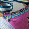 sac banane étoile cam moitié rose et multicolore bandoulière pièce unique fait main créateur français