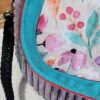 sac charlotte prélude face détails tissus parme fleures aquarelle printemps bandoulière made in france artian d'art pièce unique