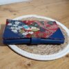 portefeuille complice birman fermé bleu et rouge multifonction compagnon pratique au quotidien