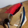 sac anesa birman vue ouvert petit format fermé par rabat avec poches intérieures.