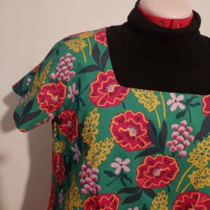 tee-shirt flora encolure carrée atelier couture adulte débutant