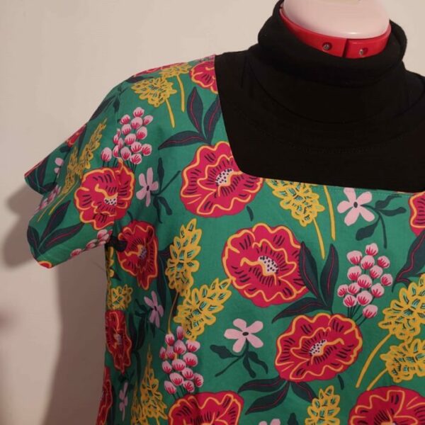 tee-shirt flora encolure carrée atelier couture adulte débutant